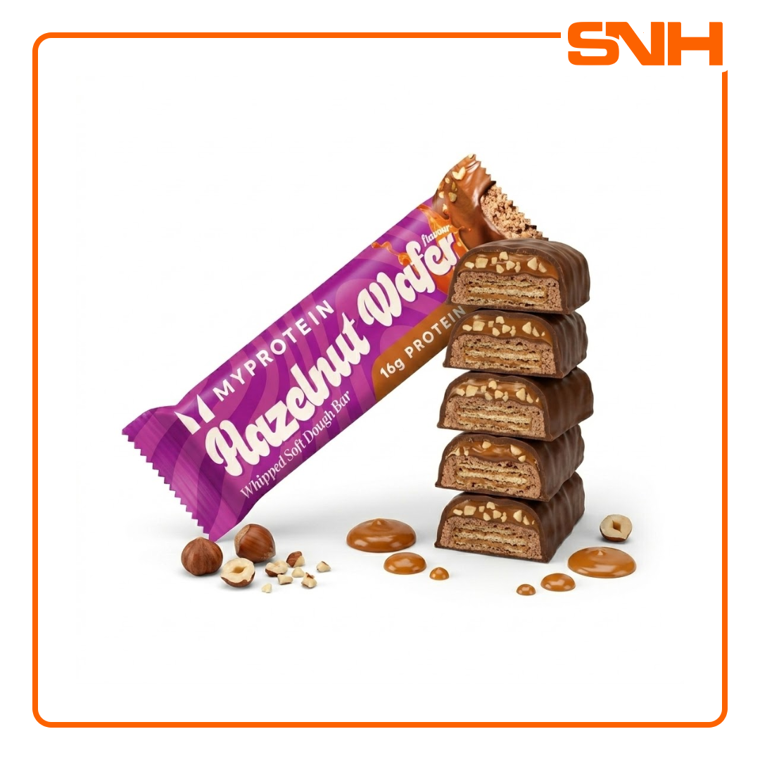 
Myprotein The MyProtein Bar protein bars, indulgent UK-made protein bar with 16g protein, gooey caramel and chocolate-style coating
