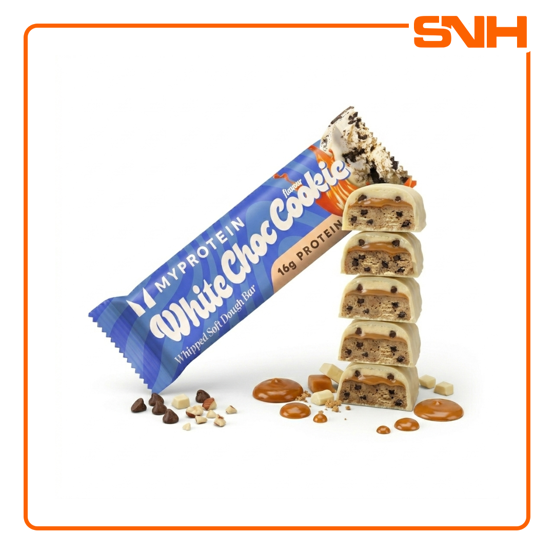 
Myprotein The MyProtein Bar protein bars, indulgent UK-made protein bar with 16g protein, gooey caramel and chocolate-style coating