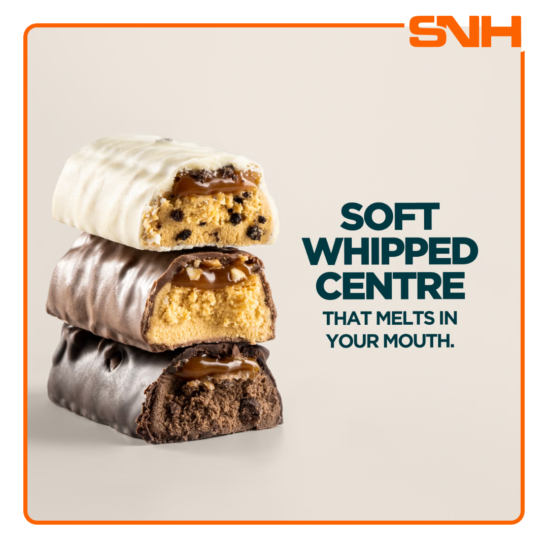 
Myprotein The MyProtein Bar protein bars, indulgent UK-made protein bar with 16g protein, gooey caramel and chocolate-style coating