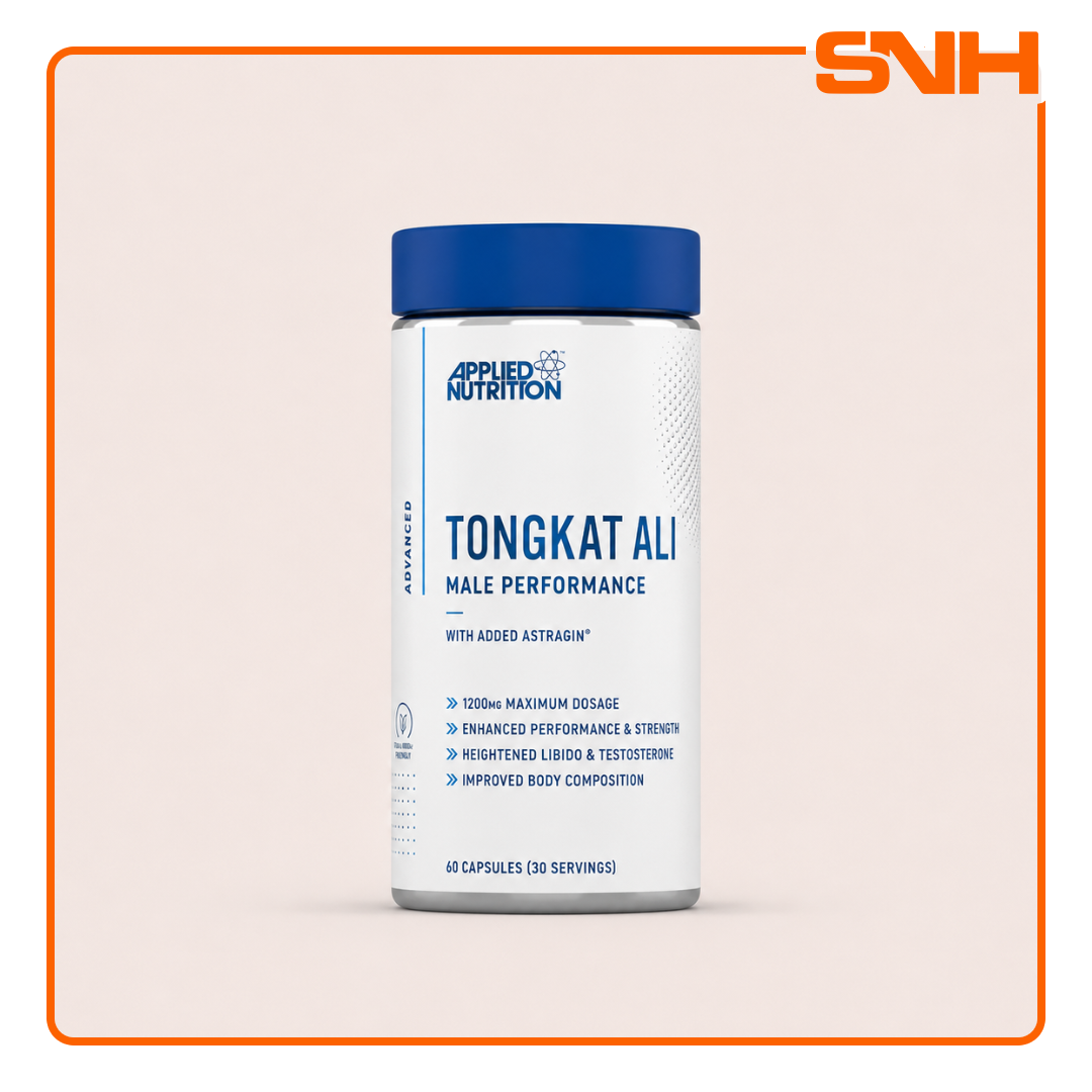 Applied Nutrition Tongkat Ali Long Jack tablets, UK-made halal testosterone supplement with 1200mg 100:1 extract per serving