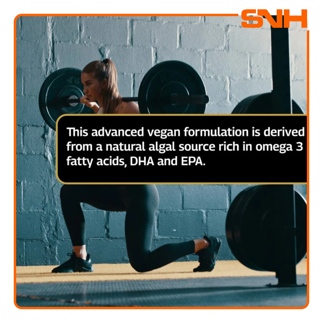 Healthspan Elite Veg-Omega 3 1000mg vegan omega 3 capsules from algae, UK-made Informed-Sport certified plant-based supplement