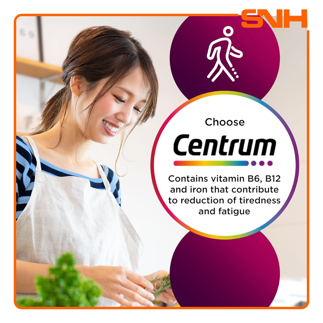 Centrum Women Multivitamin bottle, daily multivitamin for women in Sri Lanka with iron, calcium and complete A-Z vitamin and mineral profile