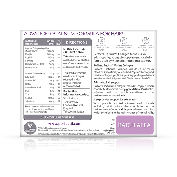 PERFECTIL Platinum Collagen Hair Drink - Sports Nutrition Hub 