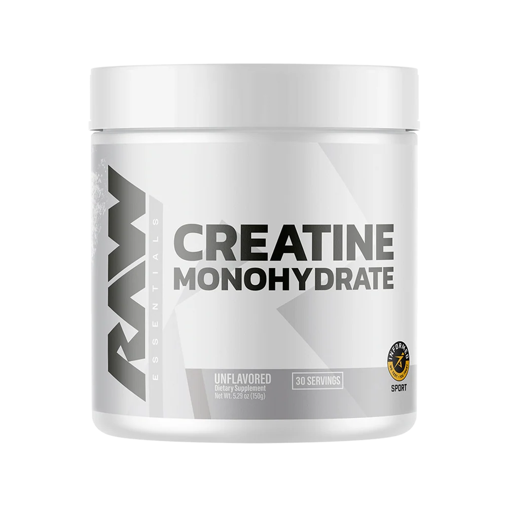 RAW NUTRITION Creatine Monohydrate 30 Servings - Sports Nutrition Hub 