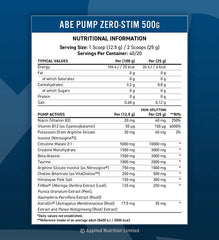 Applied Nutrition ABE PUMP - Zero Stim Pre-Workout - Sports Nutrition Hub 