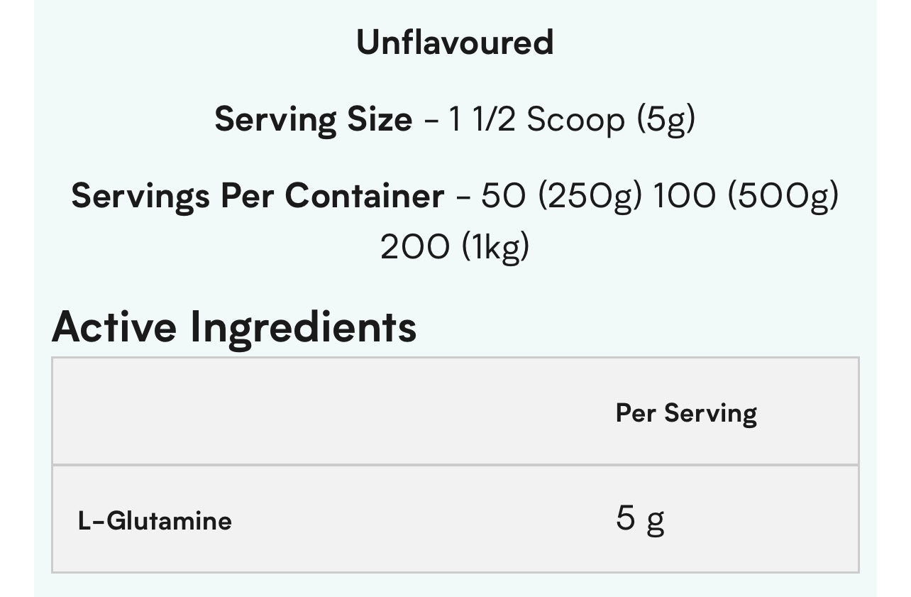 MYPROTEIN LGlutamine Powder Sports Nutrition Hub