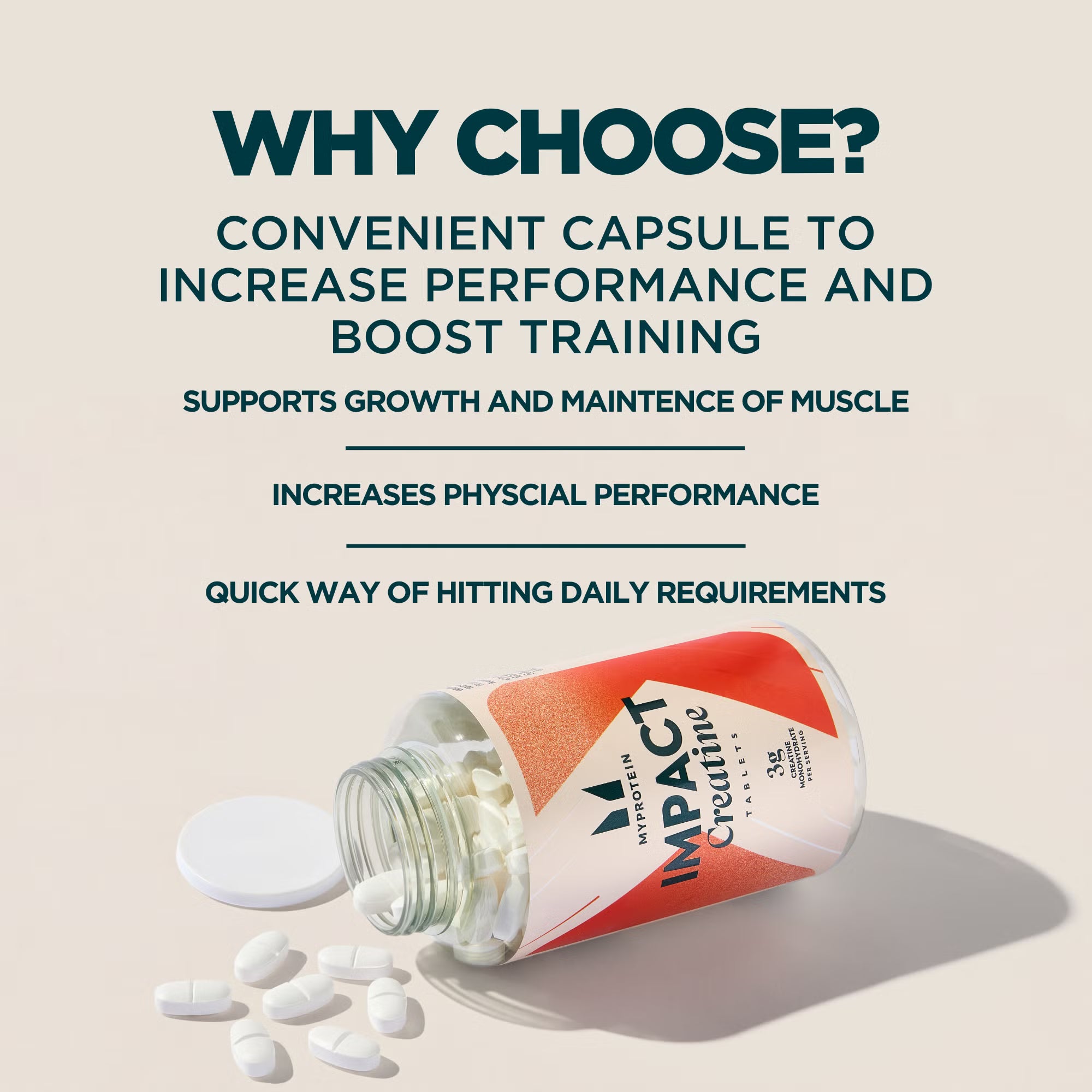 MYPROTEIN Creatine Monohydrate - 250 Tablets - Sports Nutrition Hub 