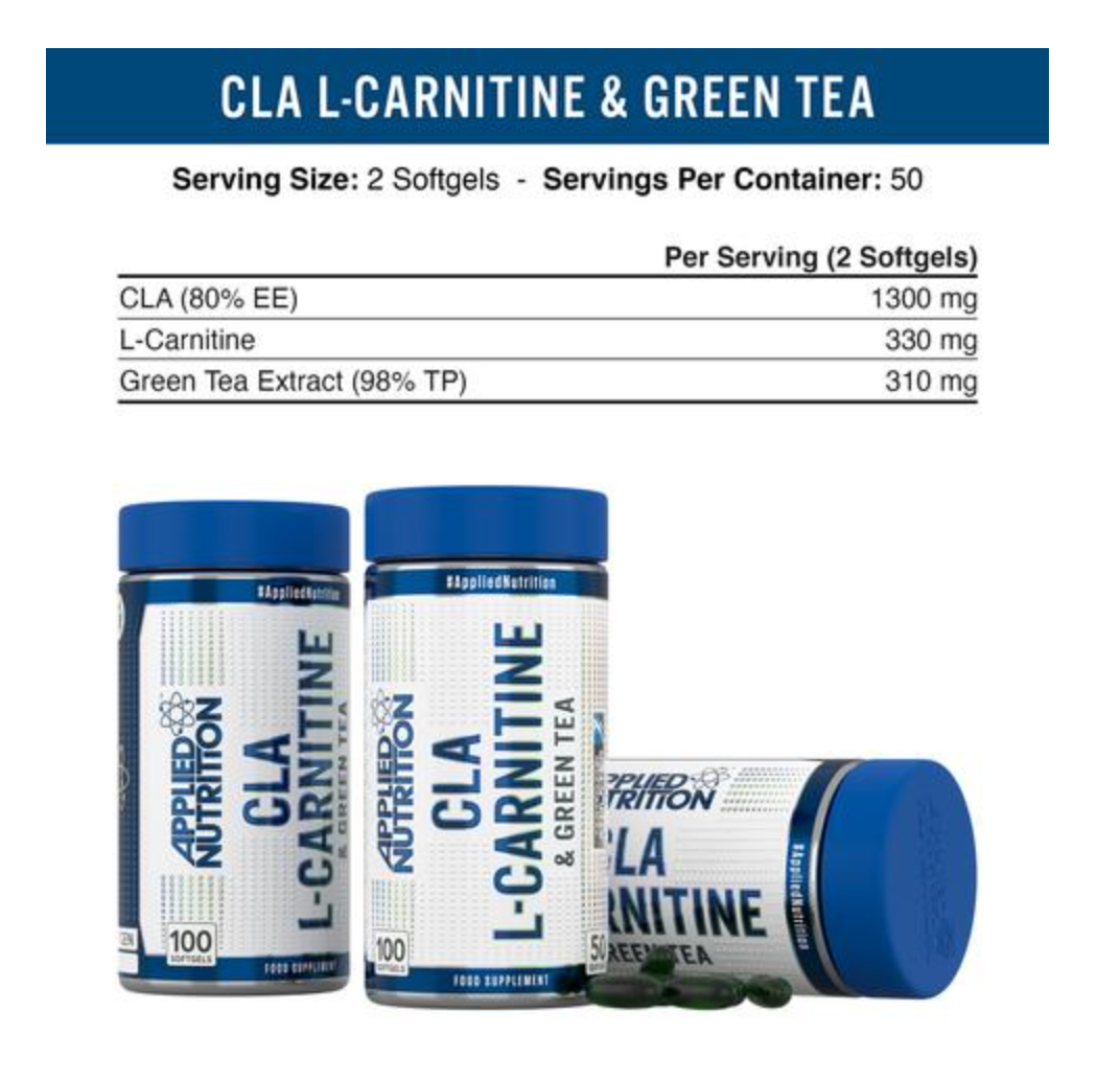 Applied Nutrition CLA, L-Carnitine & Green Tea - Sports Nutrition Hub 