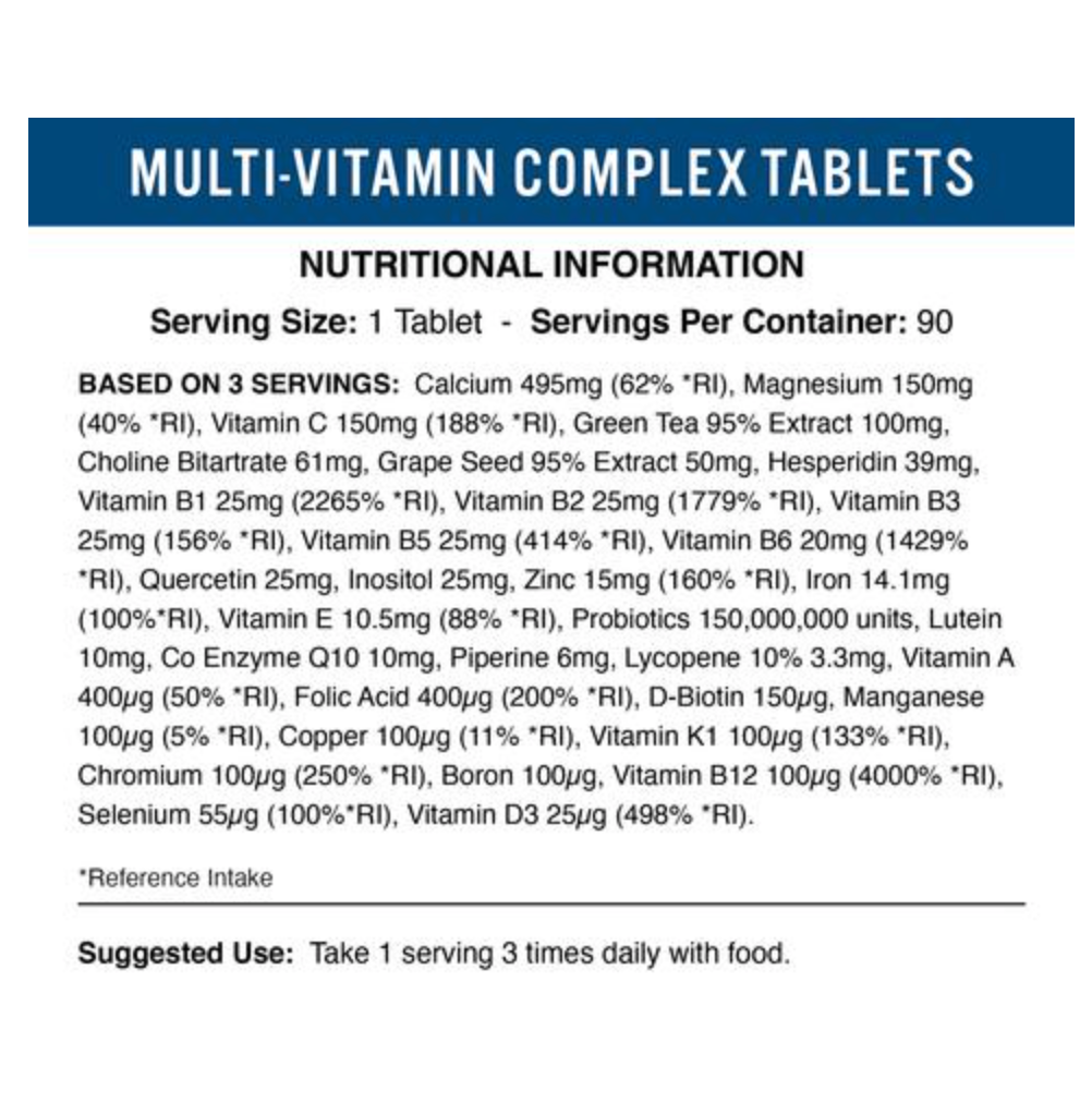 Applied Nutrition Multi-Vitamin Complex - Sports Nutrition Hub 