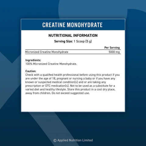 Applied Nutrition Creatine Monohydrate 100 Servings - Sports Nutrition Hub 