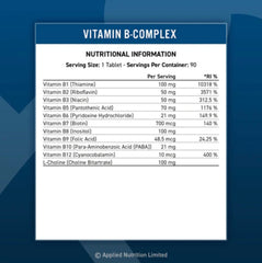 Applied Nutrition Vitamin-B Complex - Sports Nutrition Hub 
